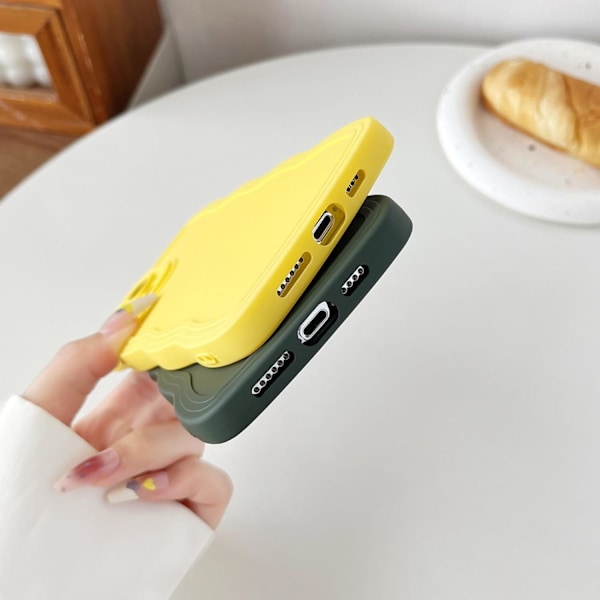 Skal till iPhone 13 Pro Max, Enfärgad Krullig Vågdesign Mjukt Kompatibelt med iPhone Skal (iPhone 13 Pro Max) green