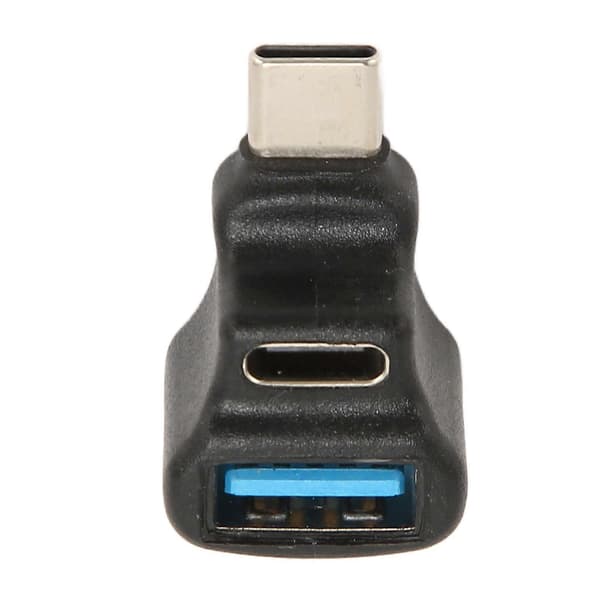 Type-C adapter en till två multifunktionell type-C hane till USB hona + type-C hona stöder samtidig användning