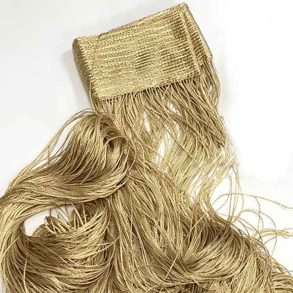 Frynsegardin 100x200 cm 1 par Champagne Champagne