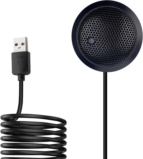 USB Konferencemikrofon, USB Mikrofon til Computer, 360° Omnidirektionel Kondensatormikrofon til Laptop