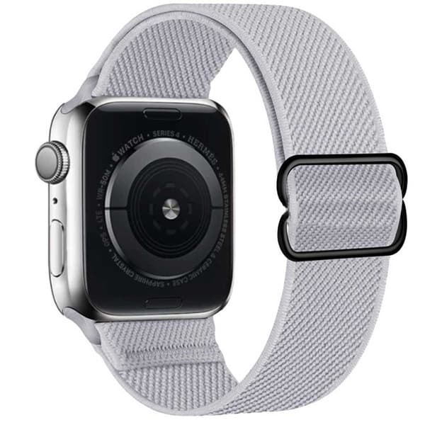 Apple Watch 42/44/45/49 Rem Nylon Lysegrå Grå gray