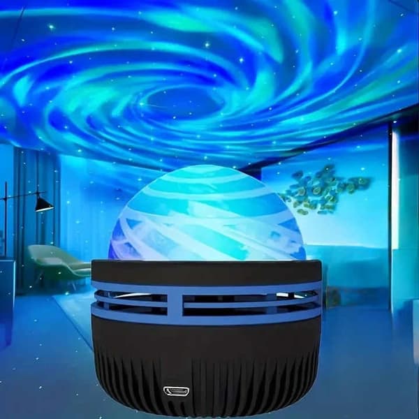 Mini roterende RGB Nebula LED-projektor natlampe