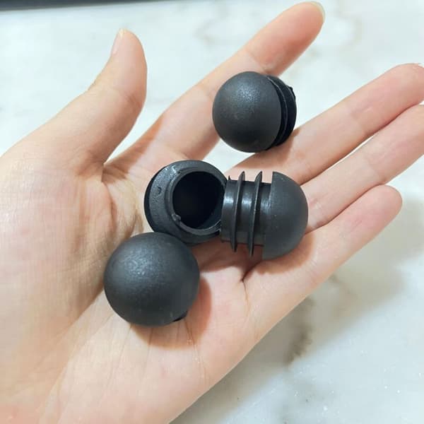 Sorte Runde Stol Rør Endestykker Runde Stol Ben Endestykker Stol Ben Endestykker 32 Stykker (25mm)