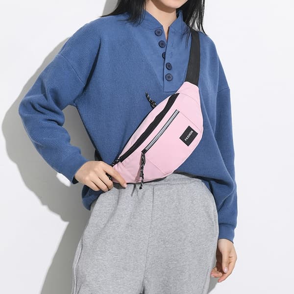 Stänksäker midjeväska crossbody-väska Rosa