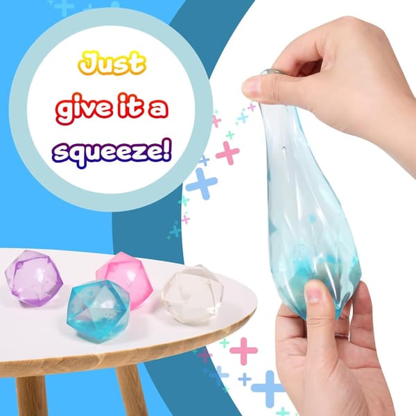Stykker Anti-Stress Bolde, Squishy Klembare Stressbolde, Farverige Diamant Sensoriske Bolde til Håndtering af Angst