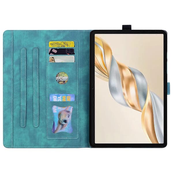 For Honor Pad X9a/Pad X9 Pro Etui Kortpladser Læder Tablet Stand Folio Cover Blomst Kat