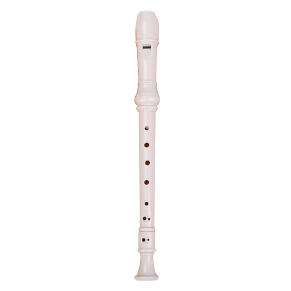 Plastfløyte, sopran, 8 hull, musikkinstrument white