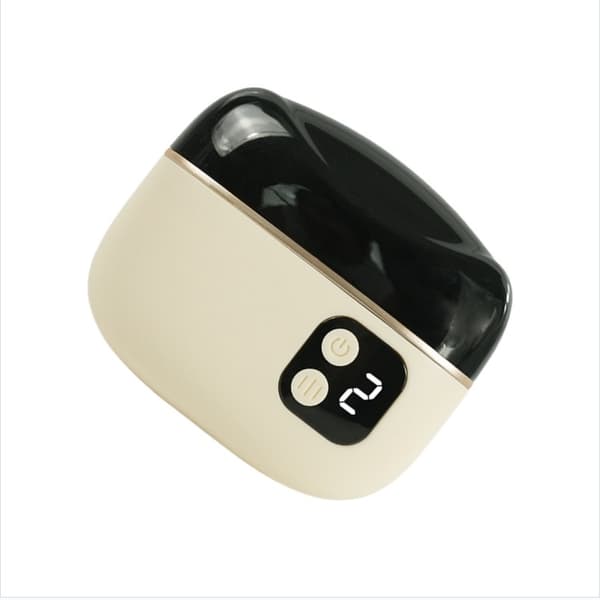 Elektrisk 2-i-1 negleklipper, trimmer og polerer med LED-lys og neglechipopsamler, hvid White