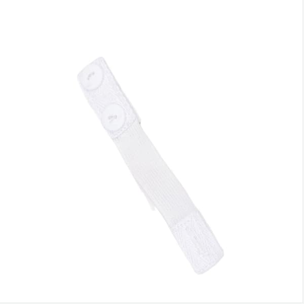 Mamma Bukse Midje Forlenger (2x15cm) - Justerbar Elastisk Knapp for Komfort Hvit