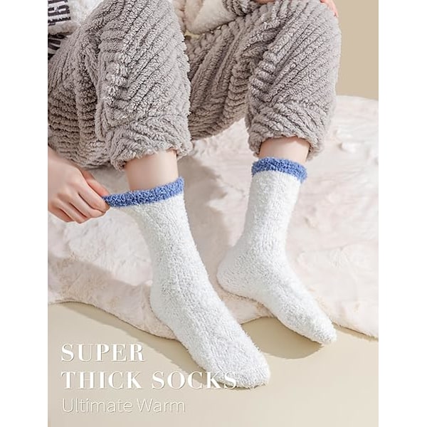 Fuzzy Socks Mjuka Mysiga Fluffiga Tofflor Vinter Varma Plyschstrumpor Julstrumpor Fyllnadsgåvor Presenter till Kvinnor