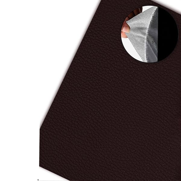 PU Læder Selvklaebende Reparationslap - 35x137cm - Til Sofa, Bilsæder og Møbler Mørkebrun DarkBrown