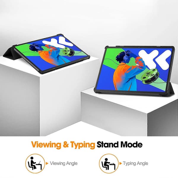 For Lenovo Xiaoxin Pad Pro 12.7 tommer Deksel Anti-Fall Lær Stativ Tablettdeksel