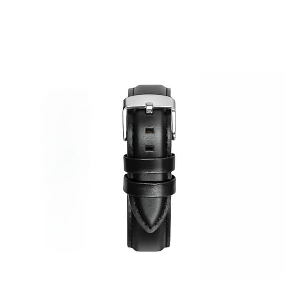 Retro ægte læder urrem til DW ure 20 mm sort Black