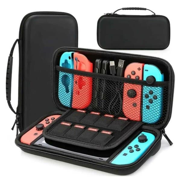 Hård opbevaringskasse Nintendo Switch-kompatibel sort sort