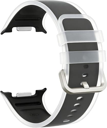1 stk 22 mm gennemsigtig gelérem, der passer til Samsung Galaxy Watch 9/8 sort 22mm