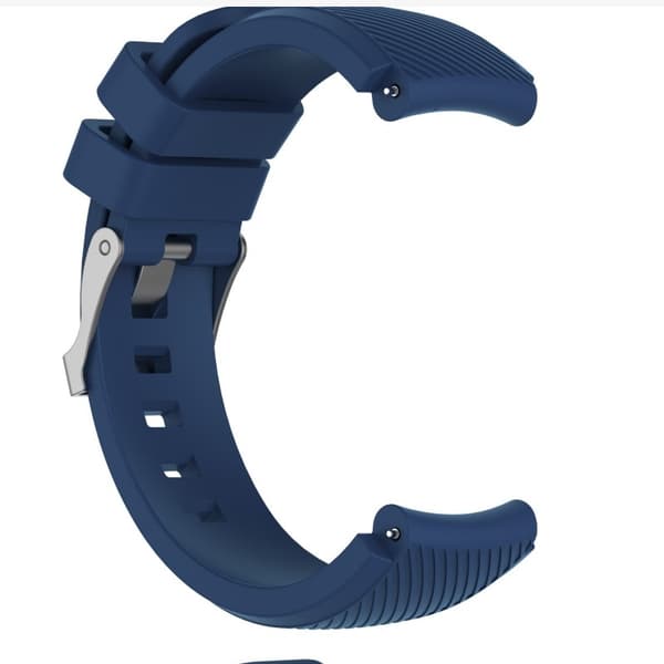 Silikonerem til Samsung Gear S3 - Erstatningsrem til Pebble Time og Huawei Watch 2 Pro NavyBlue 20 mm NavyBlue 20 mm NavyBlue