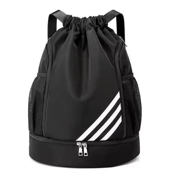 Träningsväska för kvinnor, dragsko, Bolsas, svart, present dark blue