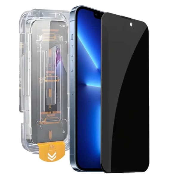 Enkel installation iPhone 13 Pro Max Sekretess Skärmskydd HD Härdat Glas transparent