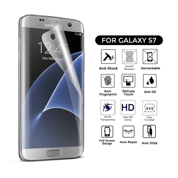 Full dekning Galaxy S7 skjermbeskytter Nanoedge transparent
