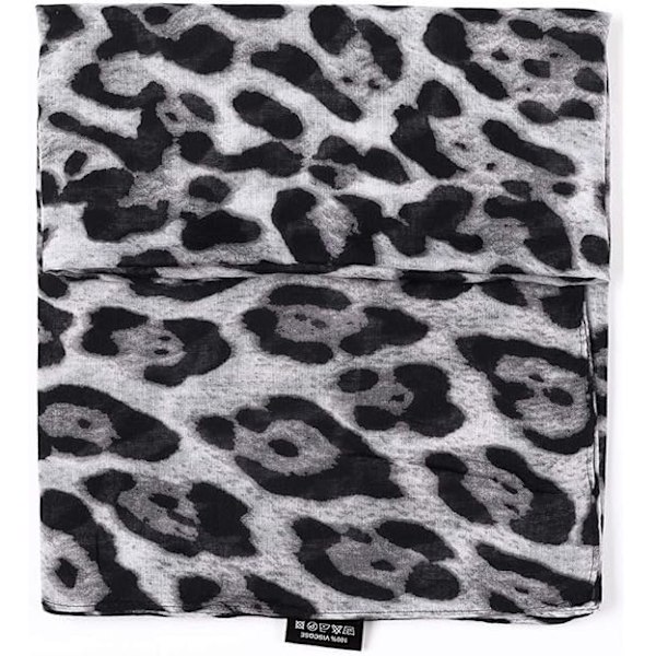 Stor Leopardmönstrad Damscarf i Mjukt Tyg, Rektangulär, Vardaglig, 90x180cm