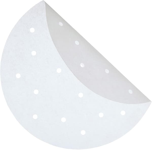Perforert bakepapir for dampkokere og airfryere — 100-pakning engangs 20,3 cm bakepapir, hvit