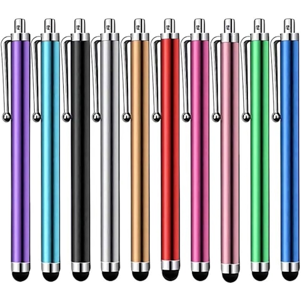 Stylus Penna [10-pack] Universella Kapacitiva Pekskärmspennor för Surfplattor, iPad Mini, iPad Pro, iPad Air, Smartphones - Flera Färger