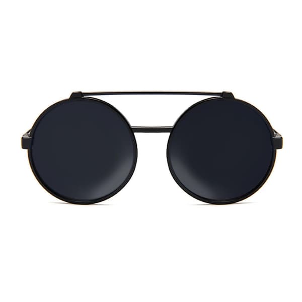Runde sorte solbriller sort glas sort black