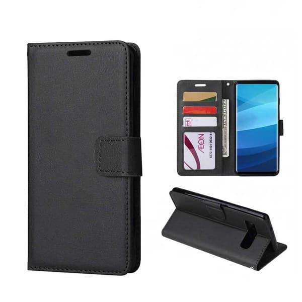 Samsung Galaxy S9 Pung Etui Sort Læder Etui sort black