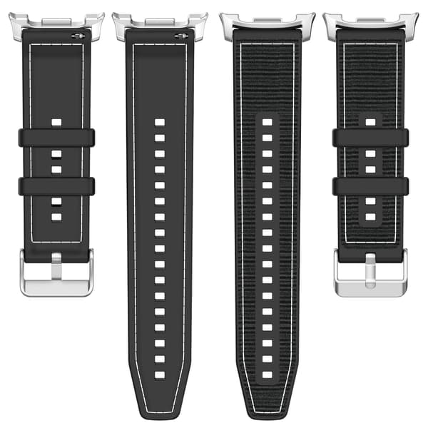 Kudottu nailonranneke Samsung Galaxy Watch8/Classic/Ultra2 -kelloon, musta Black