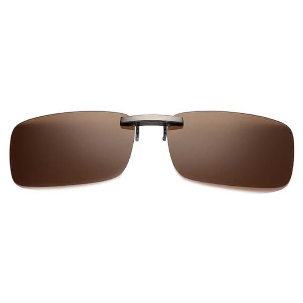 Clip-on solbriller Metall Brun 37x59mm brun brown