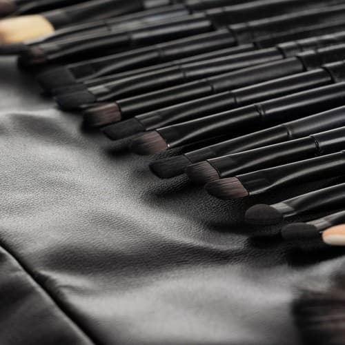 Professionella Sminkborstar | Sminkborstset om 24 delar svart black