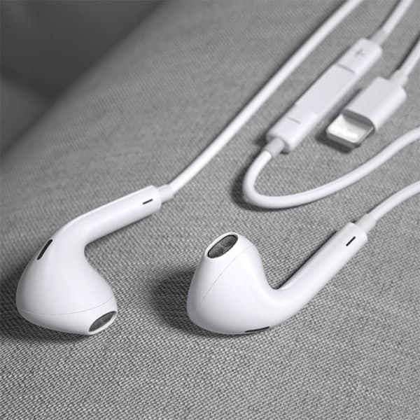 iPhone-kompatible Lightning in-ear hodetelefoner iPhone X/11/12/13/14 Hvit