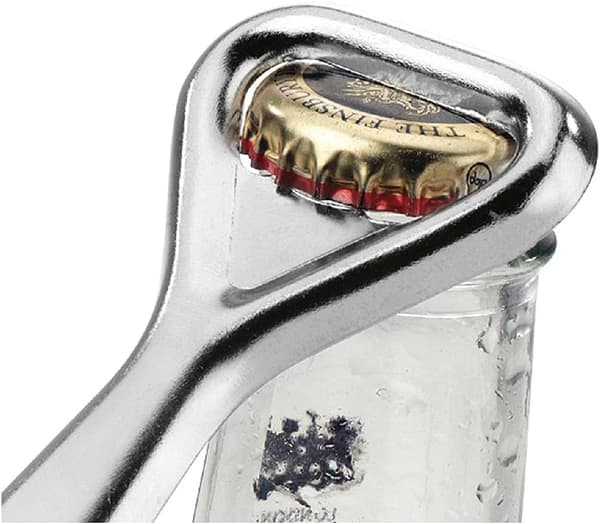 Metallinen pullonavaaja, teräs, hopea, 8 x 6 x 4,1 cm, 2 kpl:n setti