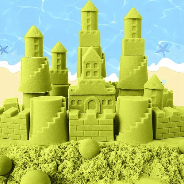 Kinetic Sand 2 kg Set – 12 formar, sandlåda och tillbehör