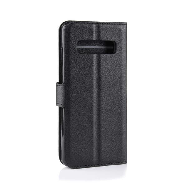 Samsung Galaxy S10 Plus lompakkokotelo musta nahkakotelo musta black