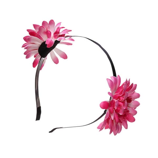 Hårbånd med rosa blomster Hårtilbehør Diadem Hårblomst rosa pink