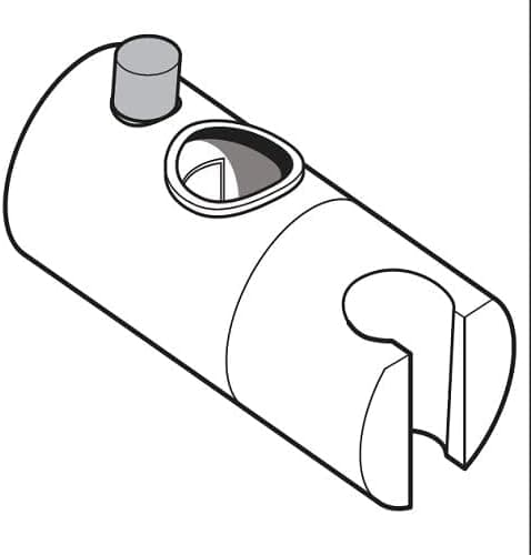 Dusjer, erstatningshånddusjbrakett, dusjstangglider, universell passform, hvit, 24 mm