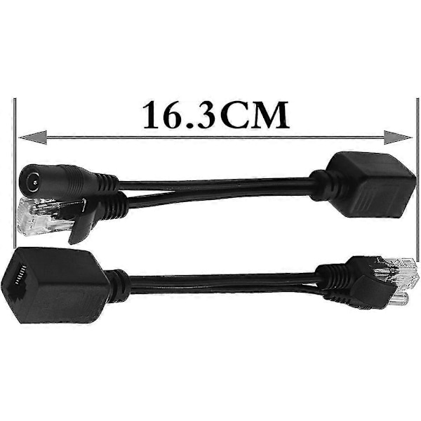 2 stk. passiv PoE-injektor og splitter-sæt DC-strømadapter-stik