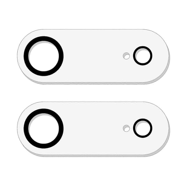 2 st. för iPhone 17 Air Kameralinsskydd Silke Tryck Linsskydd 3D Arc Edge