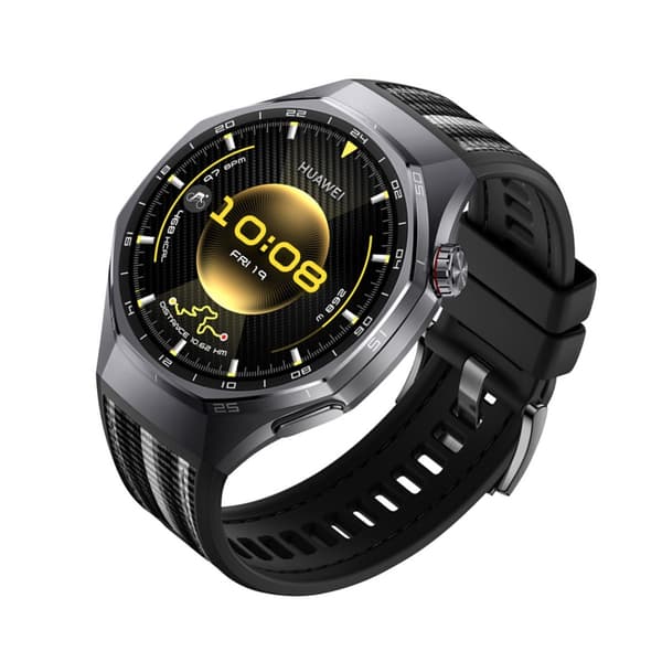 Silikonerem kompatibel med Huawei GT6 Pro 46mm - Trykknapstil Sort Black