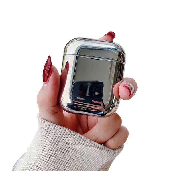 Apple AirPods 1/2 etui støtsikkert beskyttelsesetui sølv silver