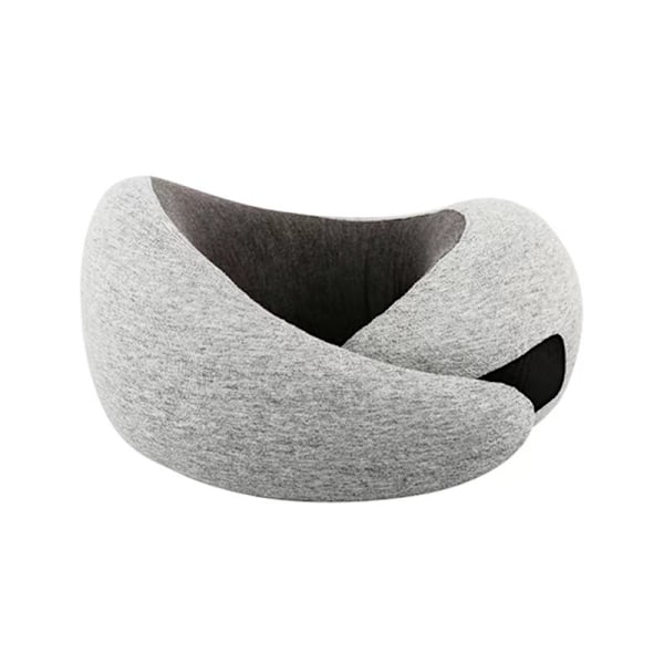 Nackkudde - Premium Resekudde i Memory Foam, 360º Ergonomisk Design, Asymmetriska Sidor, Inkluderar Resväska, Tvättbart Modalöverdrag