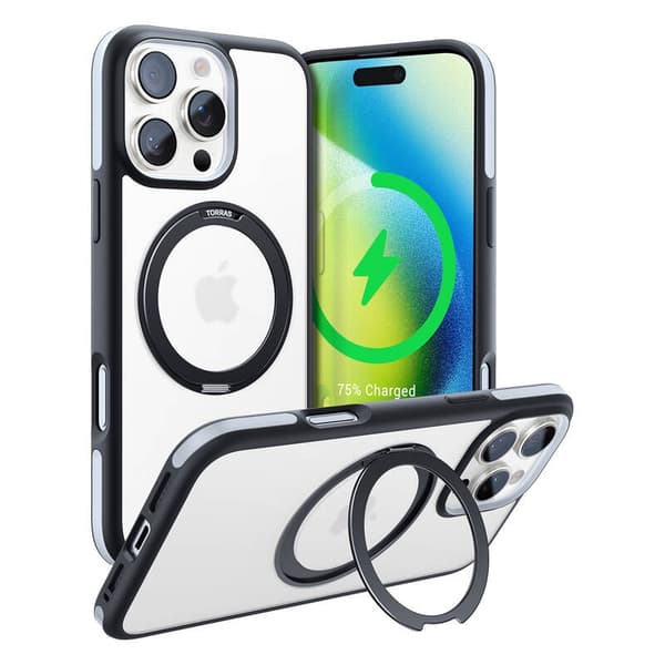 Torras Ostand R Fusion Cover til iPhone 16 Pro (Sort)