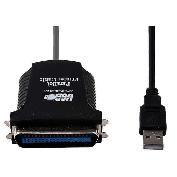 USB Printer Parallel Port 36-pin Han Konverteringskabel Sort