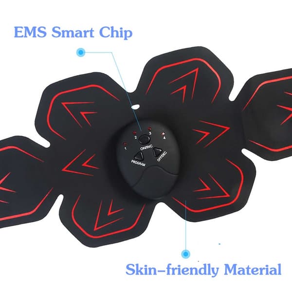 Oblique Pro EMS Mavemuskeltræner - Elektrisk Muskelstimulator Abs sort black