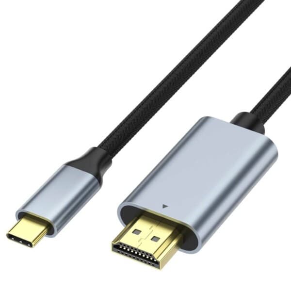 USB-C–HDMI-kaapelisovitin 4K 30Hz 2m harmaa gray