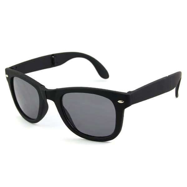 Sammenfoldelige sorte Wayfarer solbriller sort black