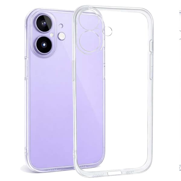 Transparent skal med kameraskydd för iPhone 16 Plus