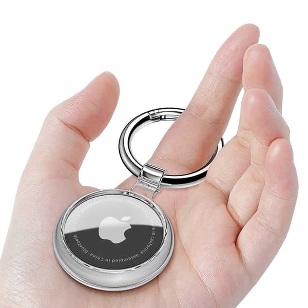 2-pack transparent Apple Airtag-fodral 360 full täckning transparent