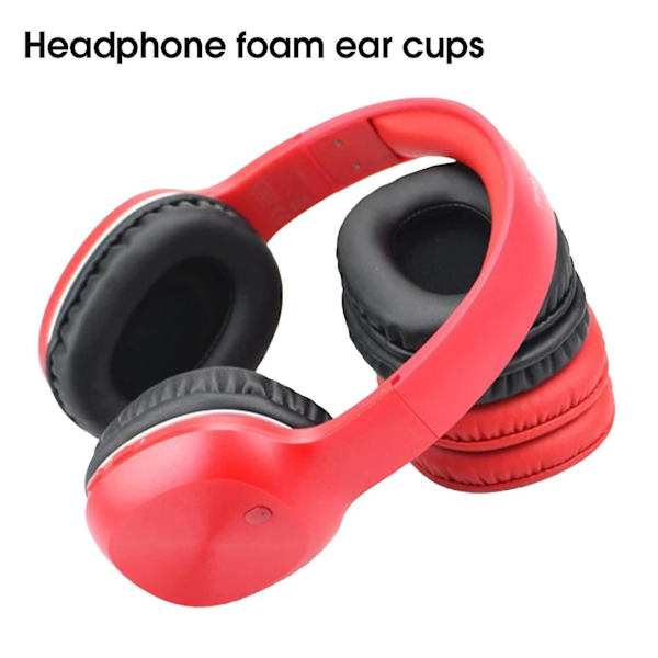 Hörlurskydd - Halkfria Öronmuffar i Konstläder och Svamp för Edifie W800bt, W808bt, W800X, K815p Red